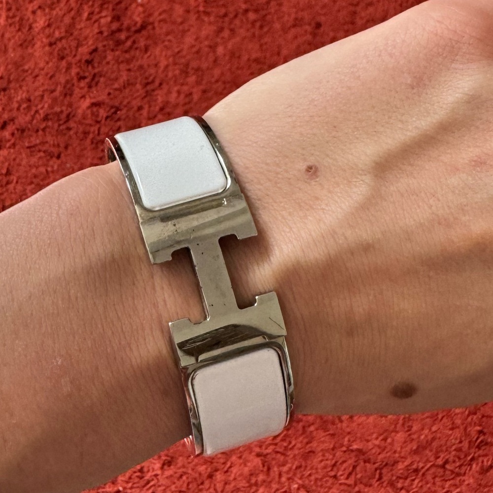 Hermes large clic clac bracelet